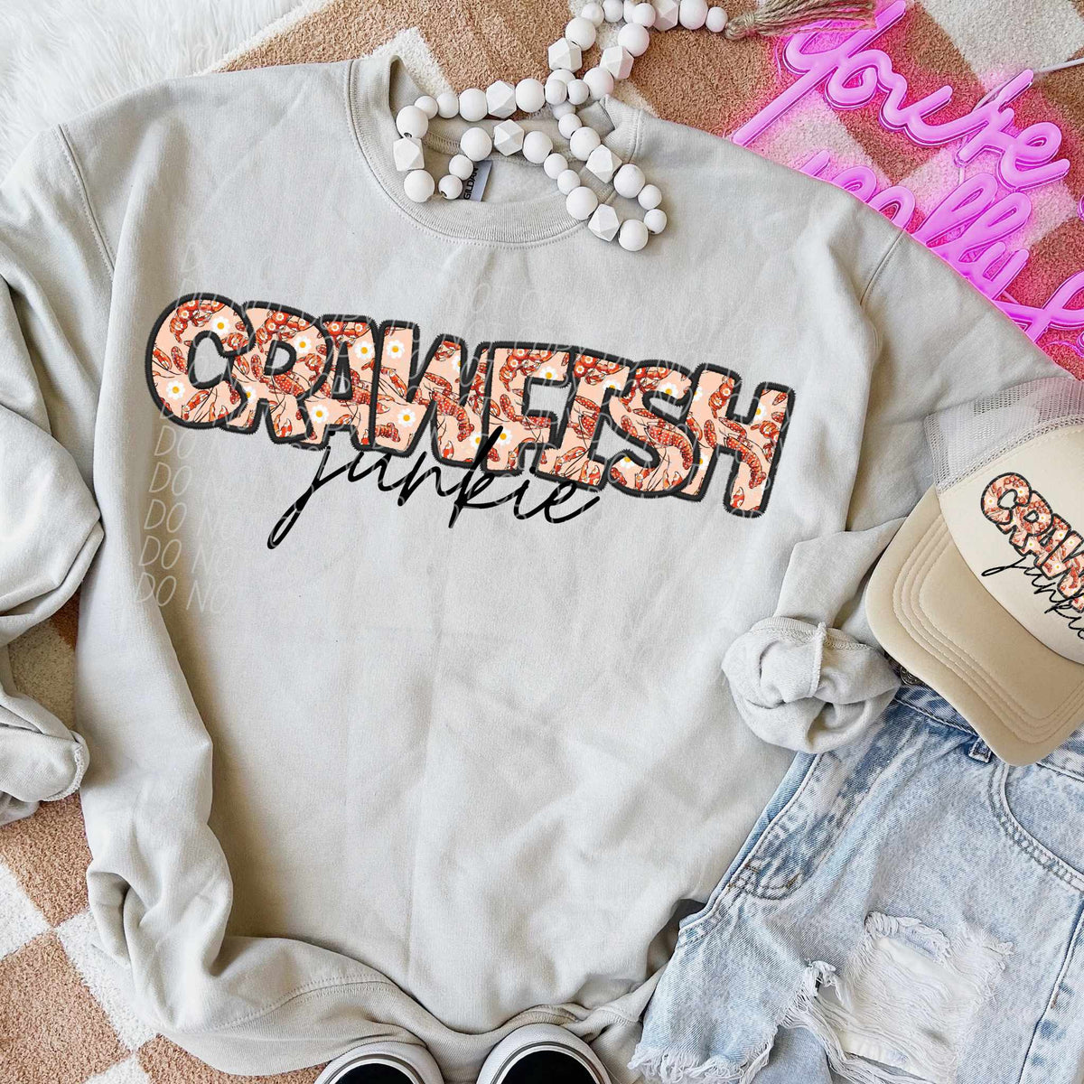 Crawfish junkie (CITY) 80755 DTF transfer