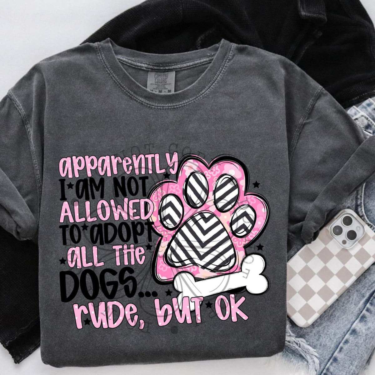 Apparently I am not allowed to adopt all the dogs (SWD) 97324 DTF transfer