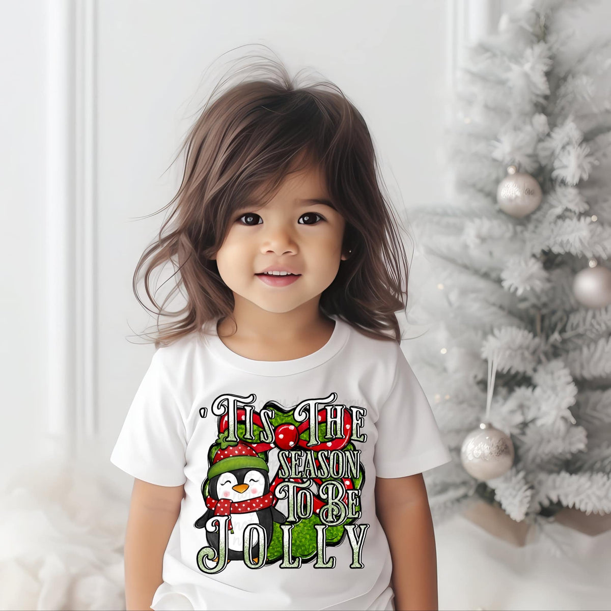 Tis the season to be jolly penguin 58971 DTF transfer