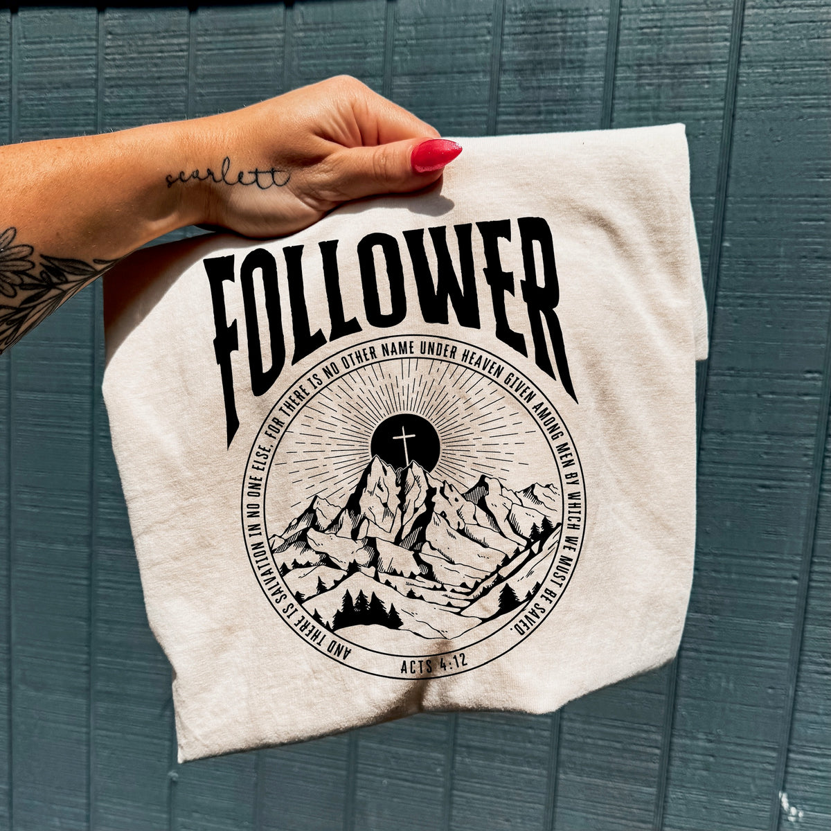 Follower mountains circle (black) DTF Transfer