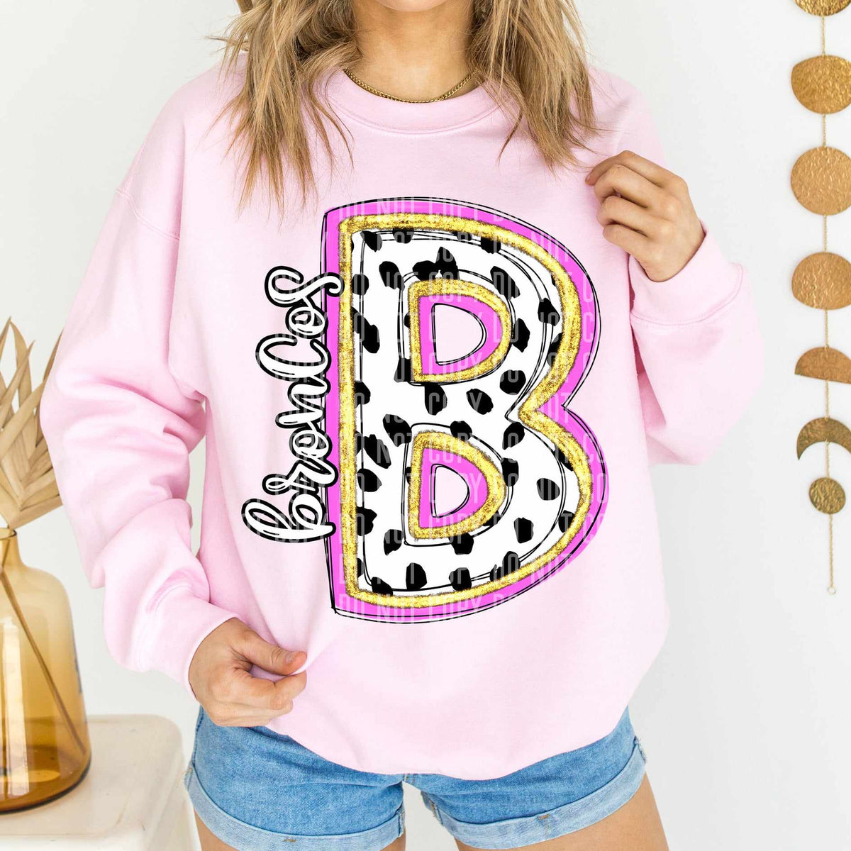 Broncos Polka Font Mascot Caplinger 56200 DTF transfer