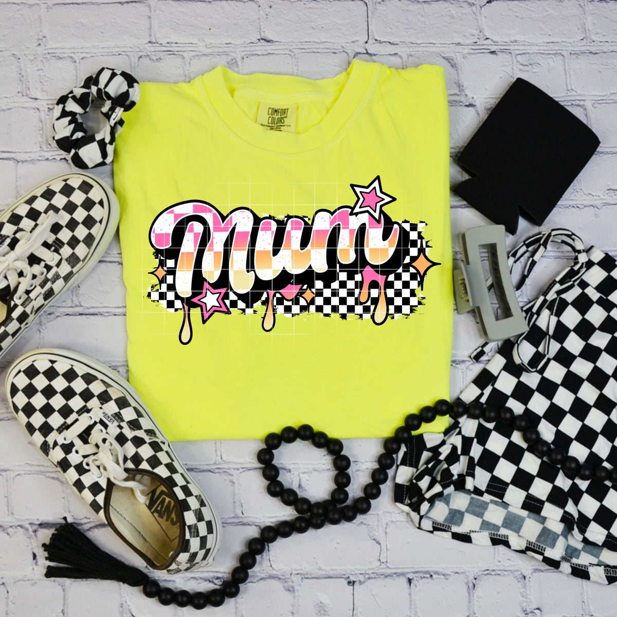 Mum Drippy Checker (CSC) DTF transfer