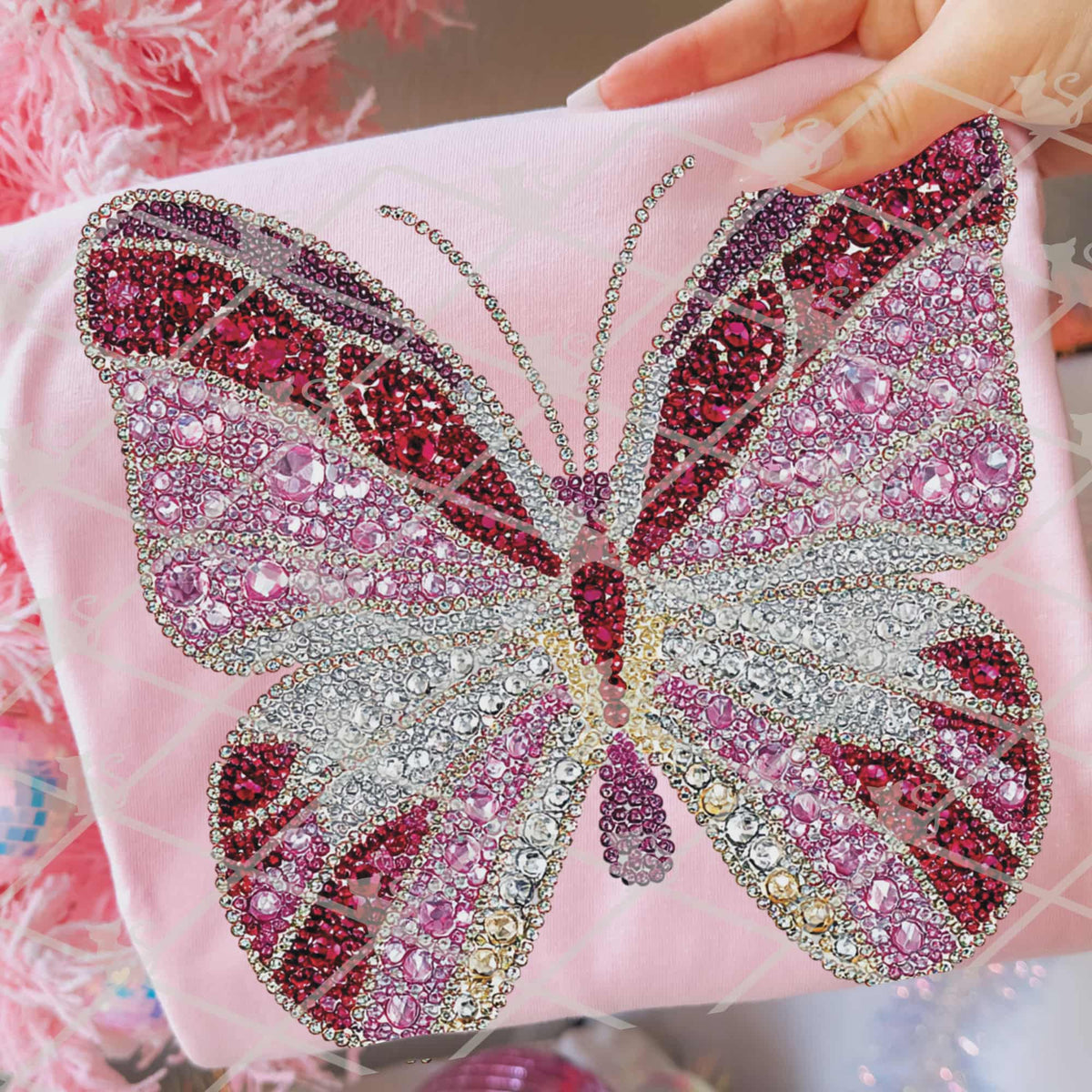 Faux Rhinestone butterfly (TGG) DTF Transfer