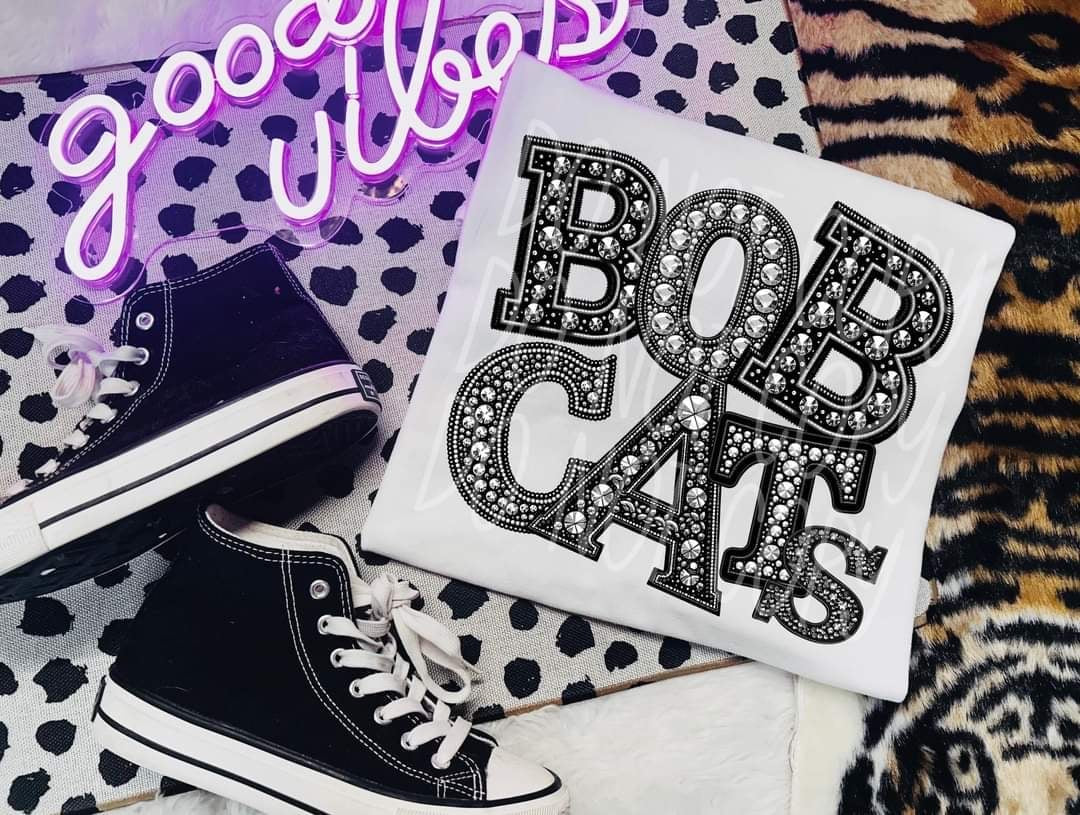 Bobcats rhinestone 50749 DTF transfer