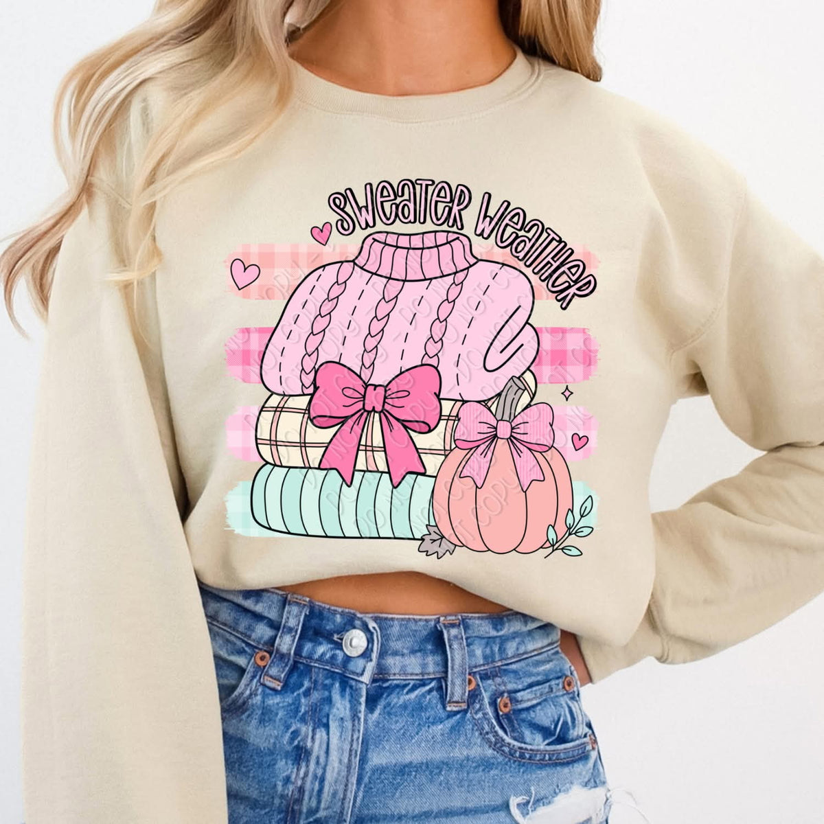 Sweater weather stacked sweaters (DWS) DTF Transfer