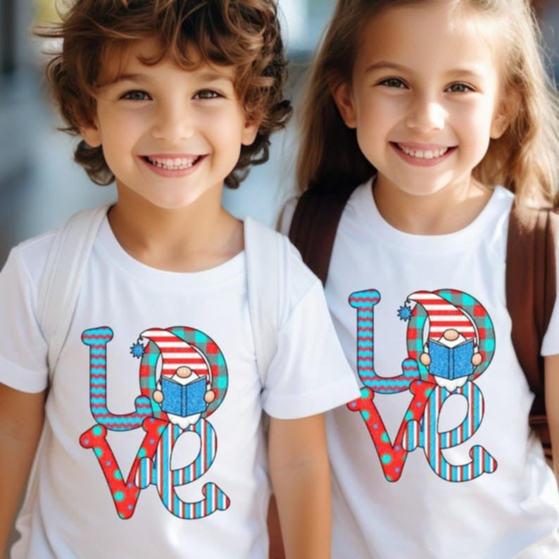 Love red and blue 85138 DTF transfer