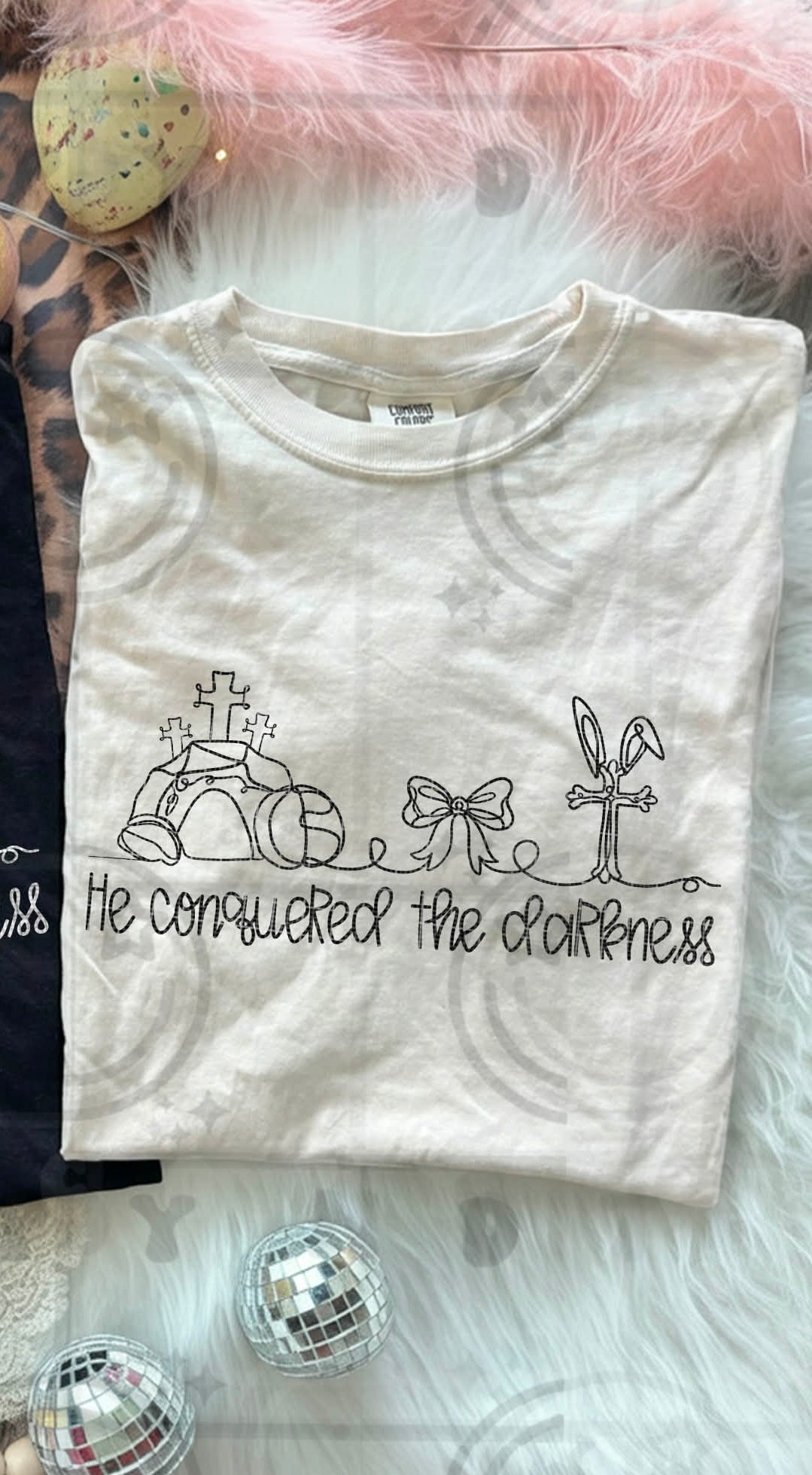 He conquered the darkness BLACK (HW) DTF Transfer