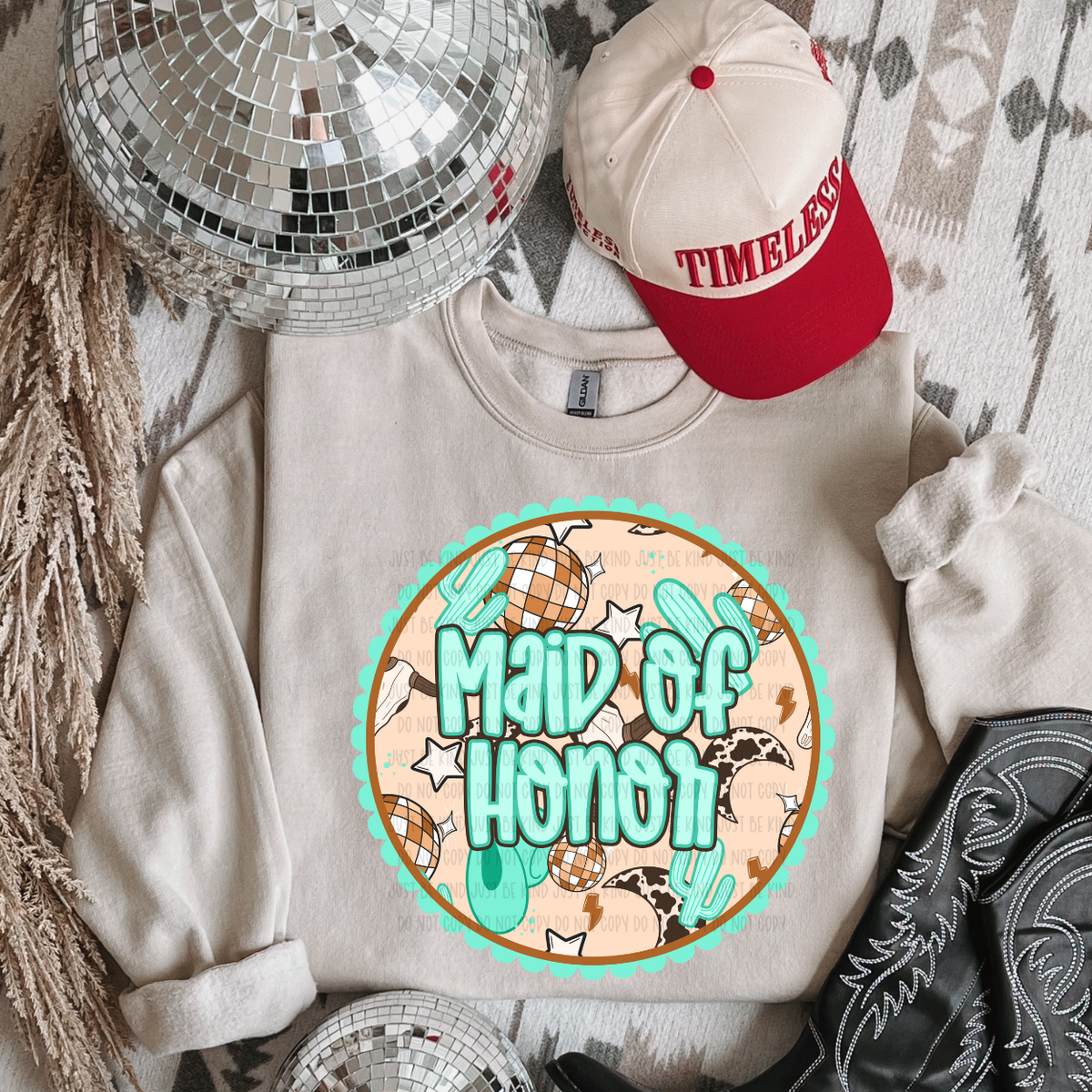 Maid Of Honor *Teal (Kayndi) 72848 DTF transfer