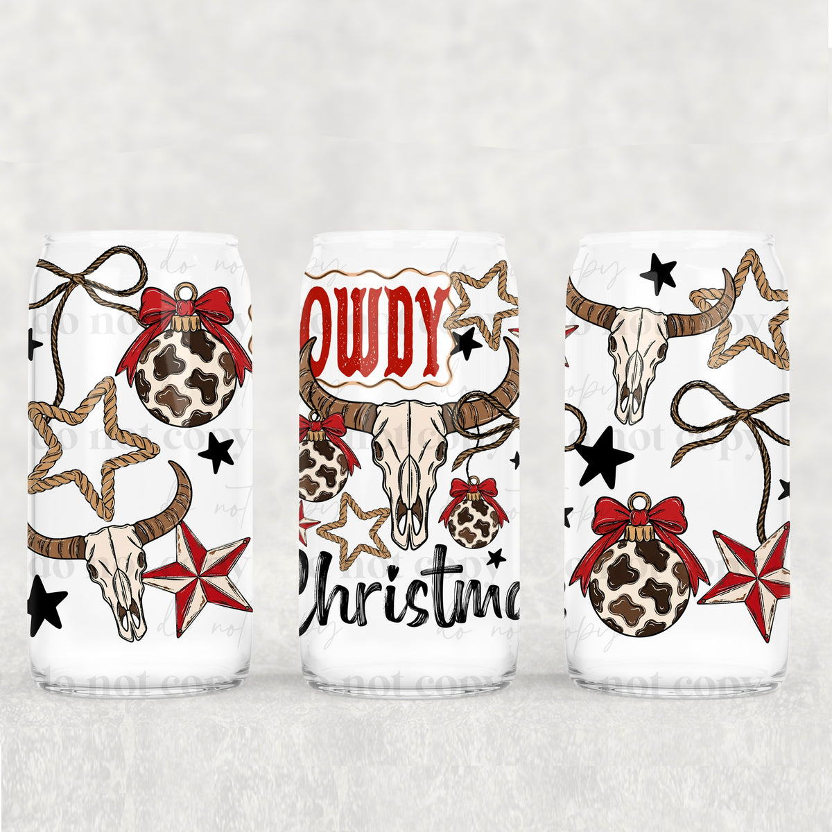 Howdy christmas (exclusive) UV DTF WRAP