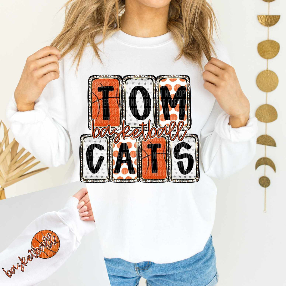Tomcats Basketball FRONT (Caplinger) 82875 DTF transfer