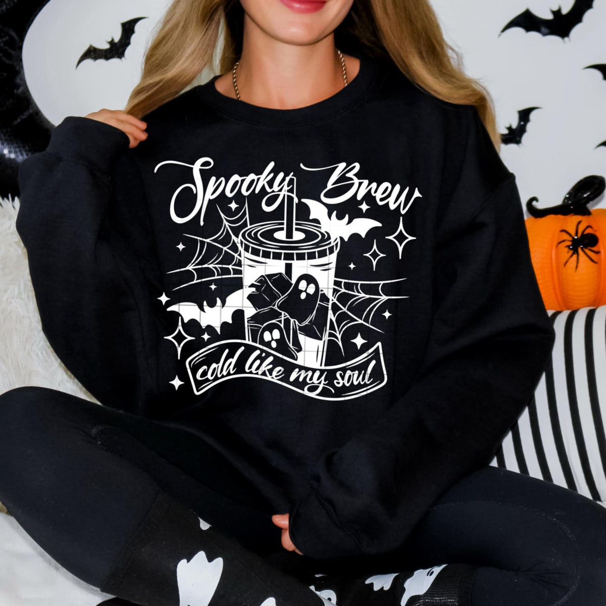 Spooky brew cold like my soul WHITE (CSC) 98943 DTF transfer