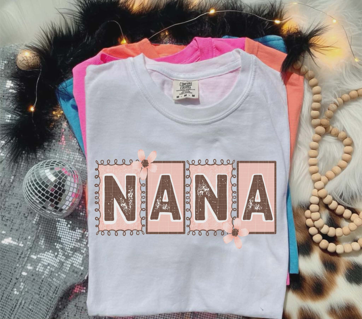 Nana blush blocks (Linda) DTF Transfer