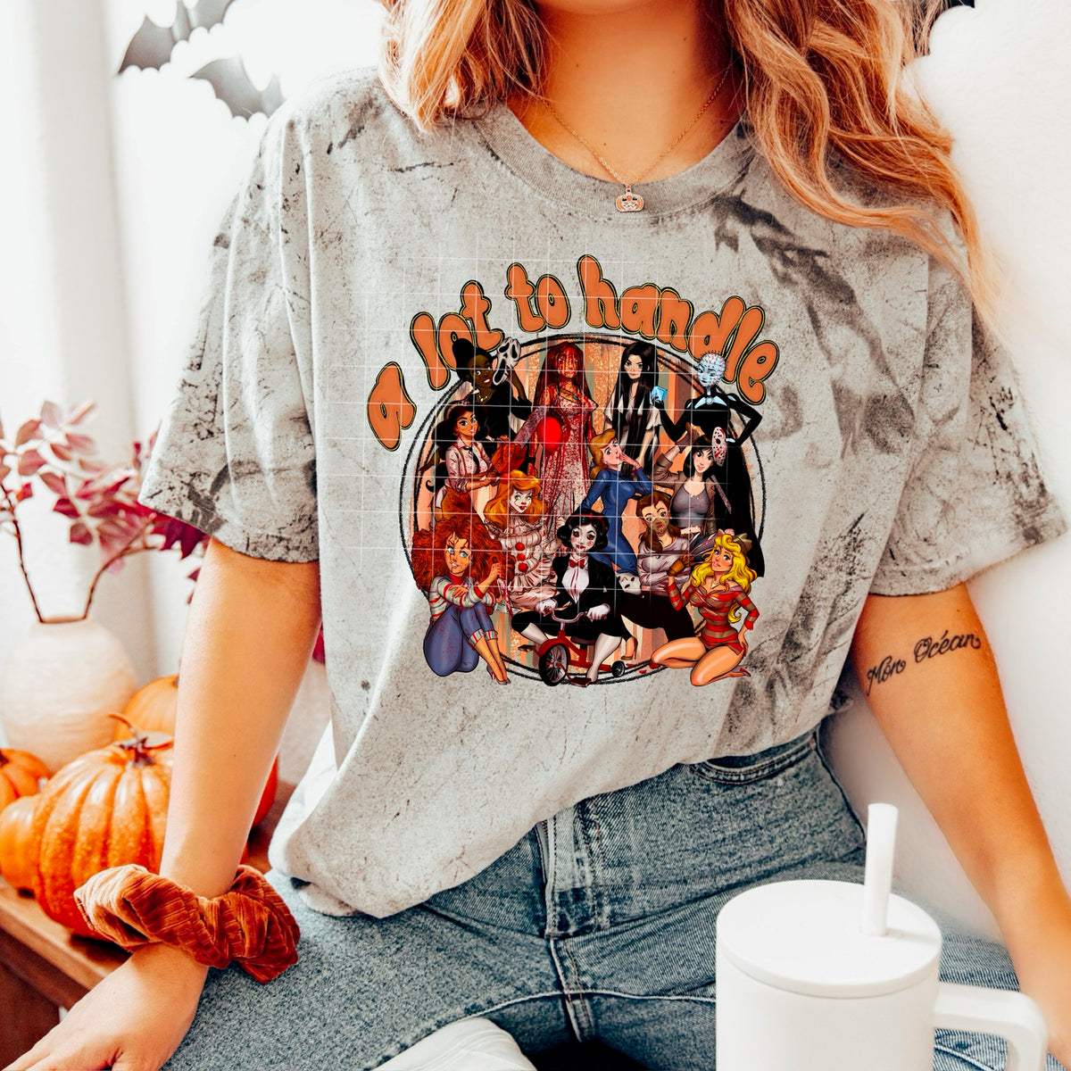 A lot To Handle horror circle (sarcastic momma) 113719 DTF transfer