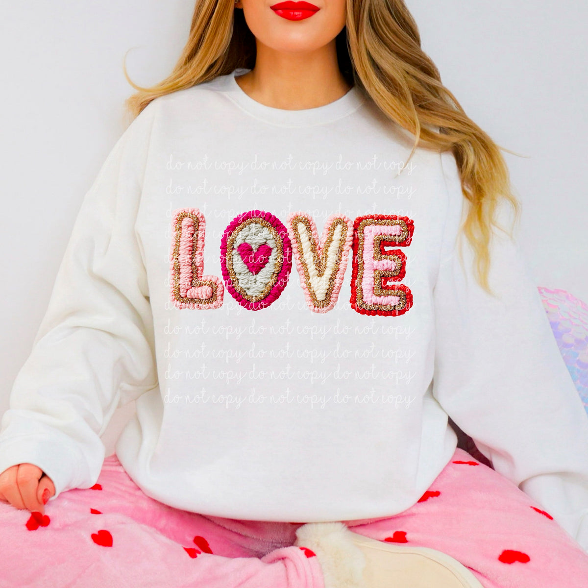 Faux Yarn Love 116769 DTF transfer