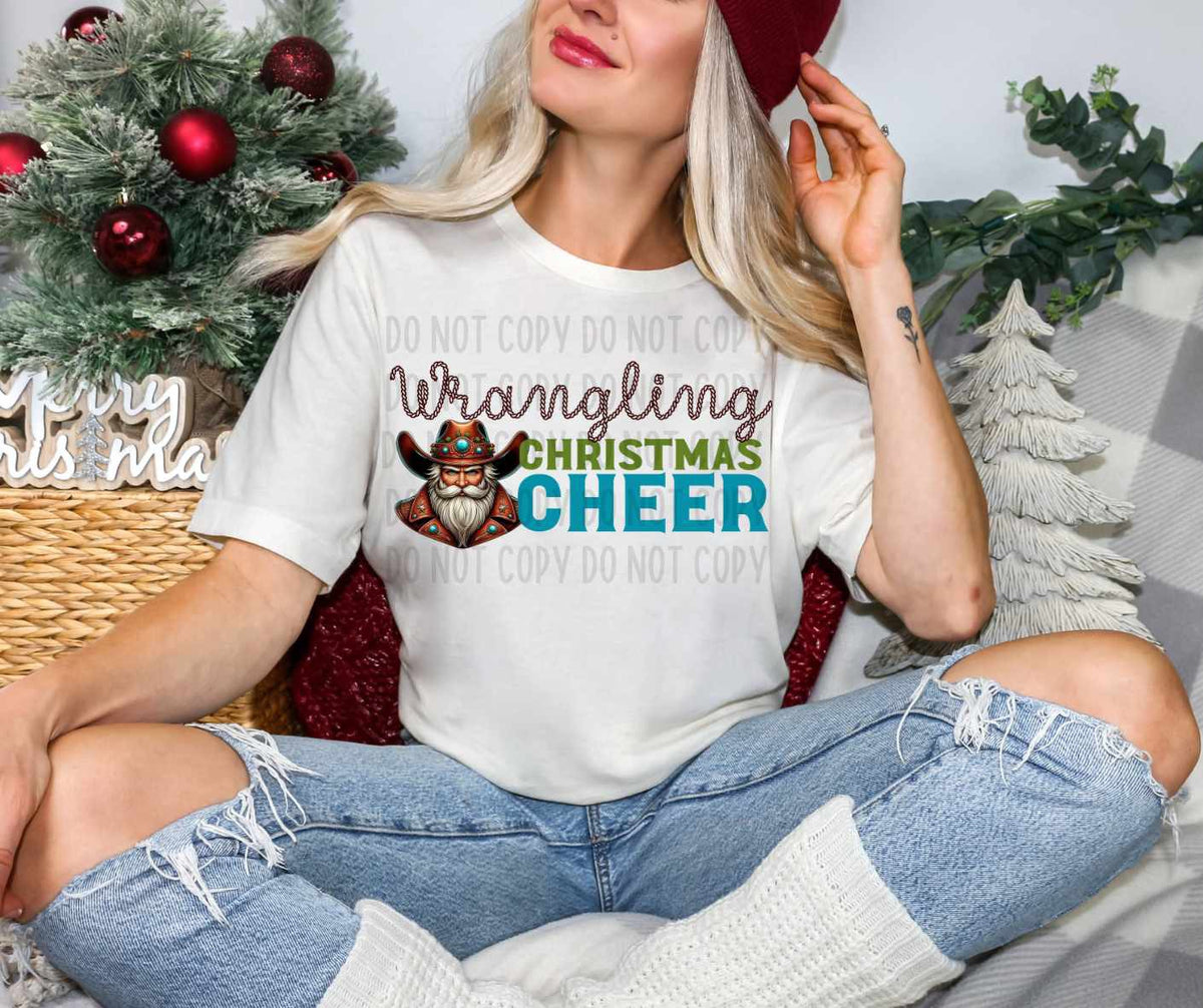 Wrangling Christmas cheer (CANVI) 64969 DTF transfer
