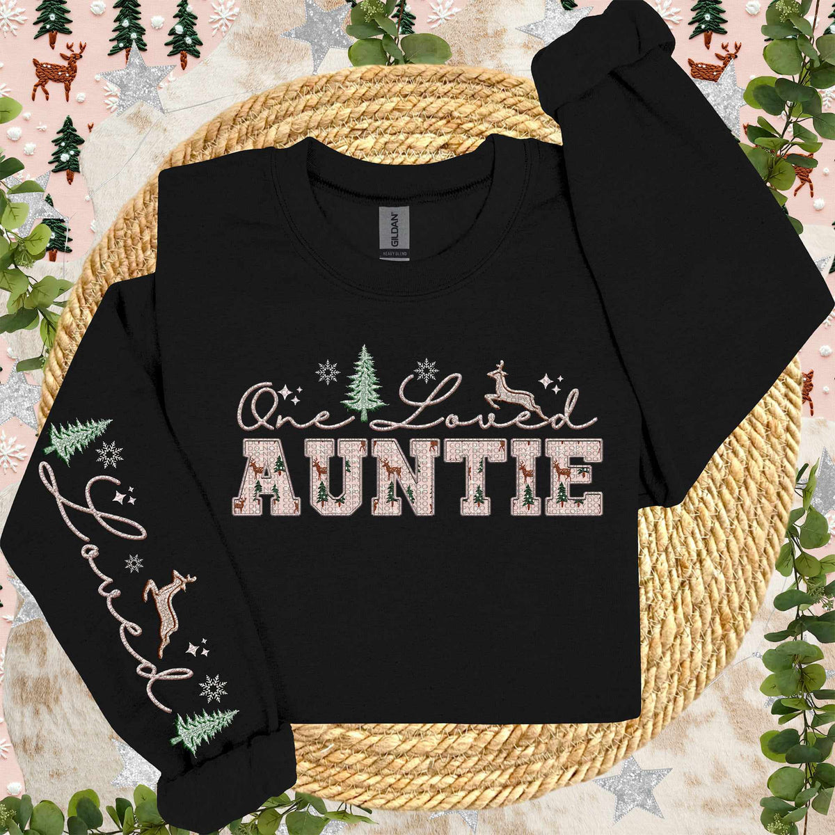 One loved auntie Christmas FRONT ONLY 67158 DTF transfer