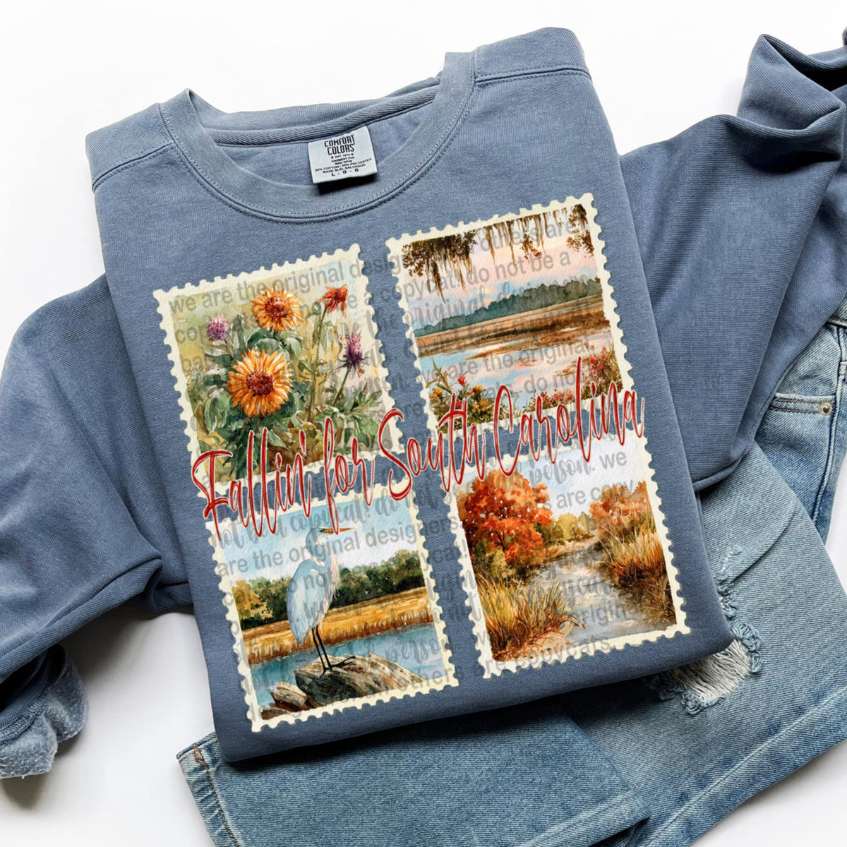 Falling For South Carolina Fall Stamps (TTD) DTF transferr
