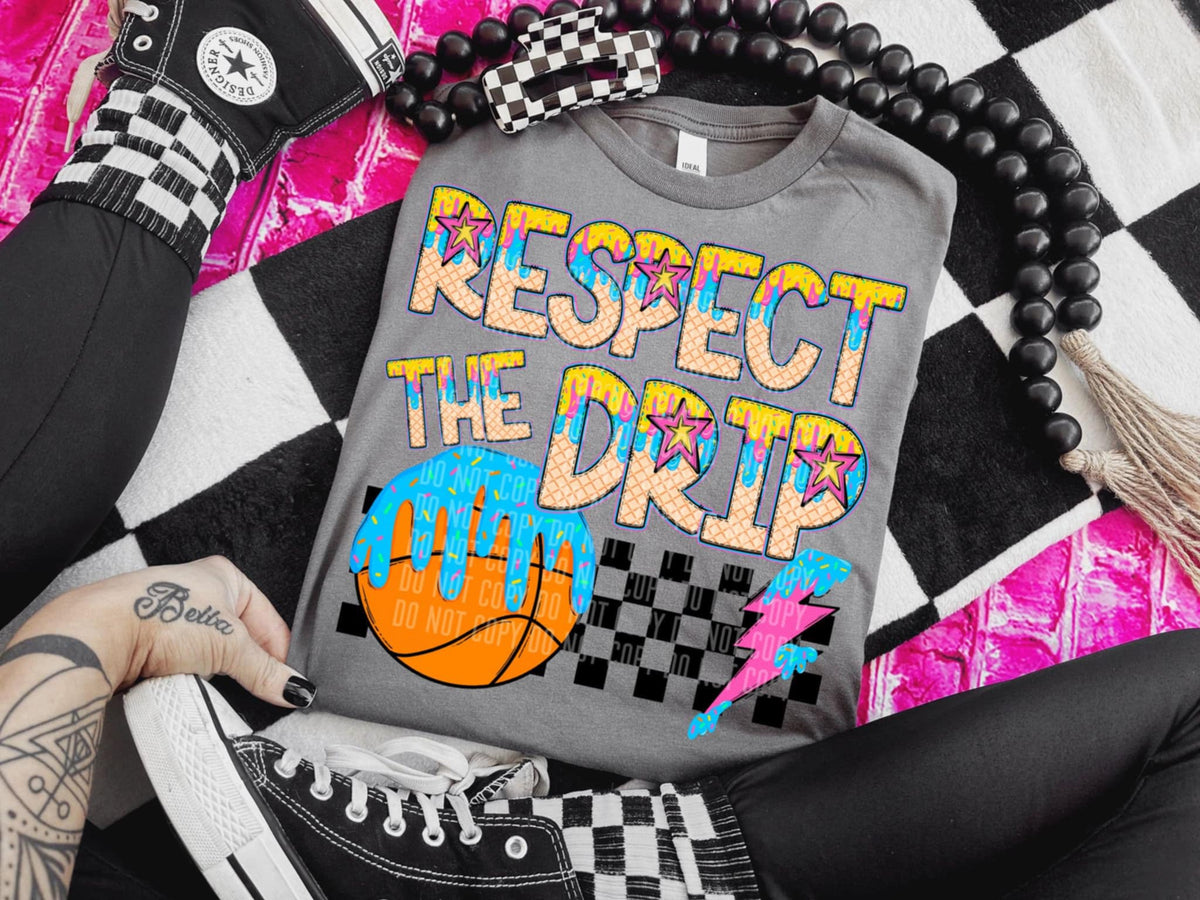 Respect the drip basketball blue drip (Caplinger) 94403 DTF transfer