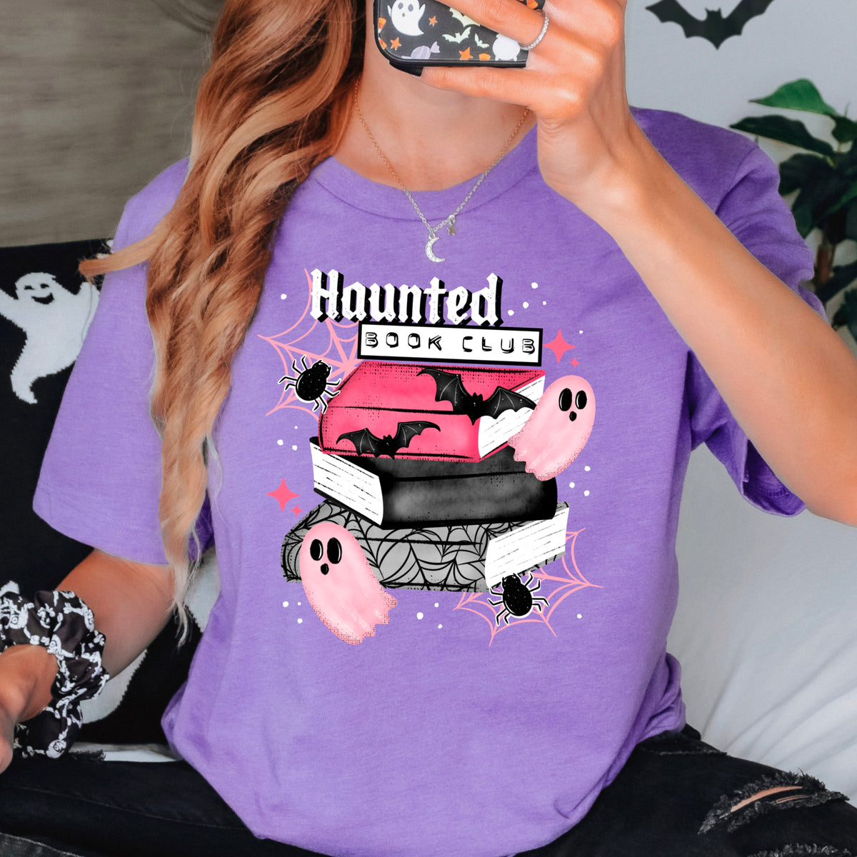 Haunted Book Club pink (csc) Sunday Special DTF transfer