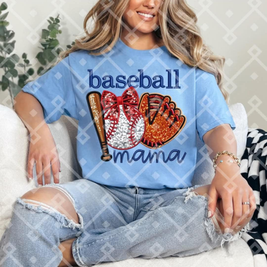 Baseball mama bat,ball, and glove (Crafti) 96611 DTF transfer
