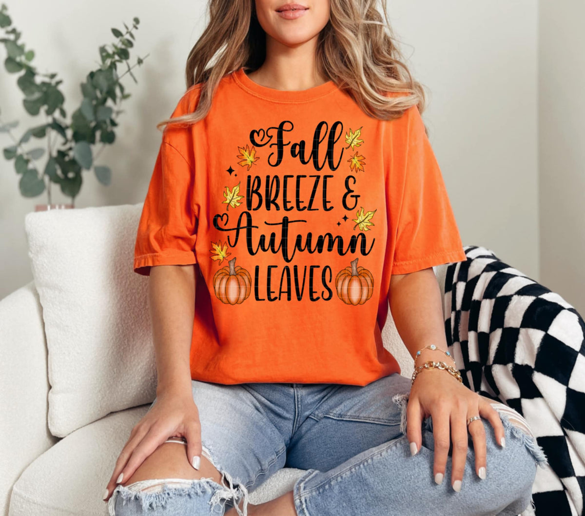 Fall breeze & autumn leaves 107959 DTF transfer