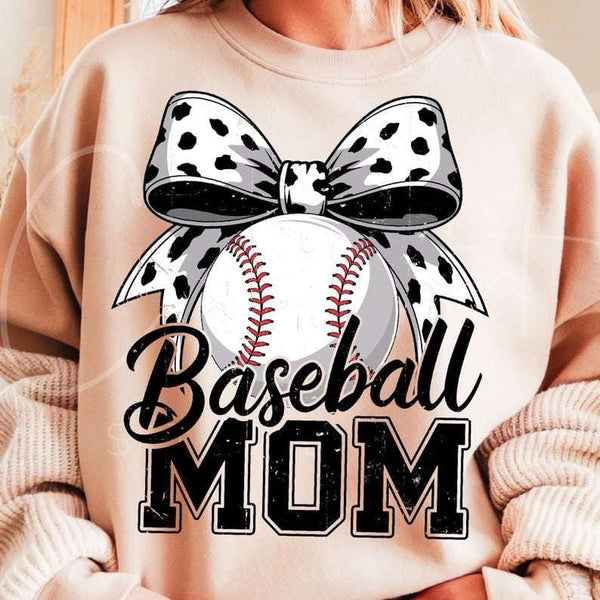 Baseball mama bow 75969 DTF transfer