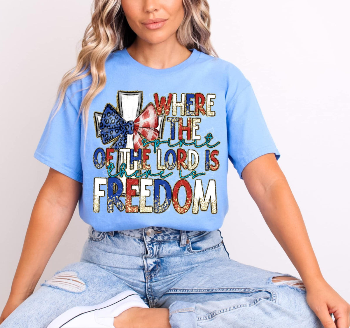 Where the spirit of the lord is there is freedom 94069 DTF transfer