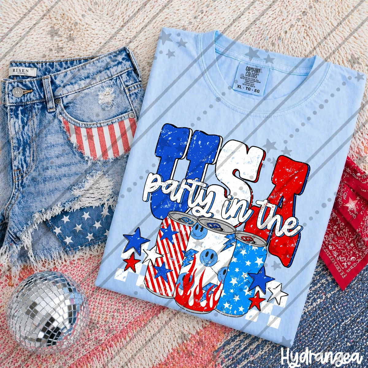 Party in the USA drinks (Carter) DTF Transfer