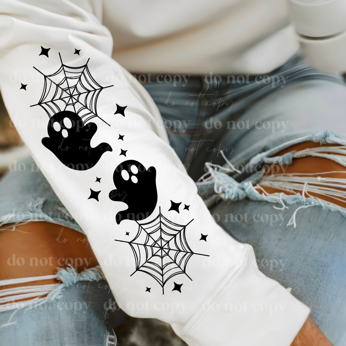 Spooky Season sleeve black (csc) DTF transfer