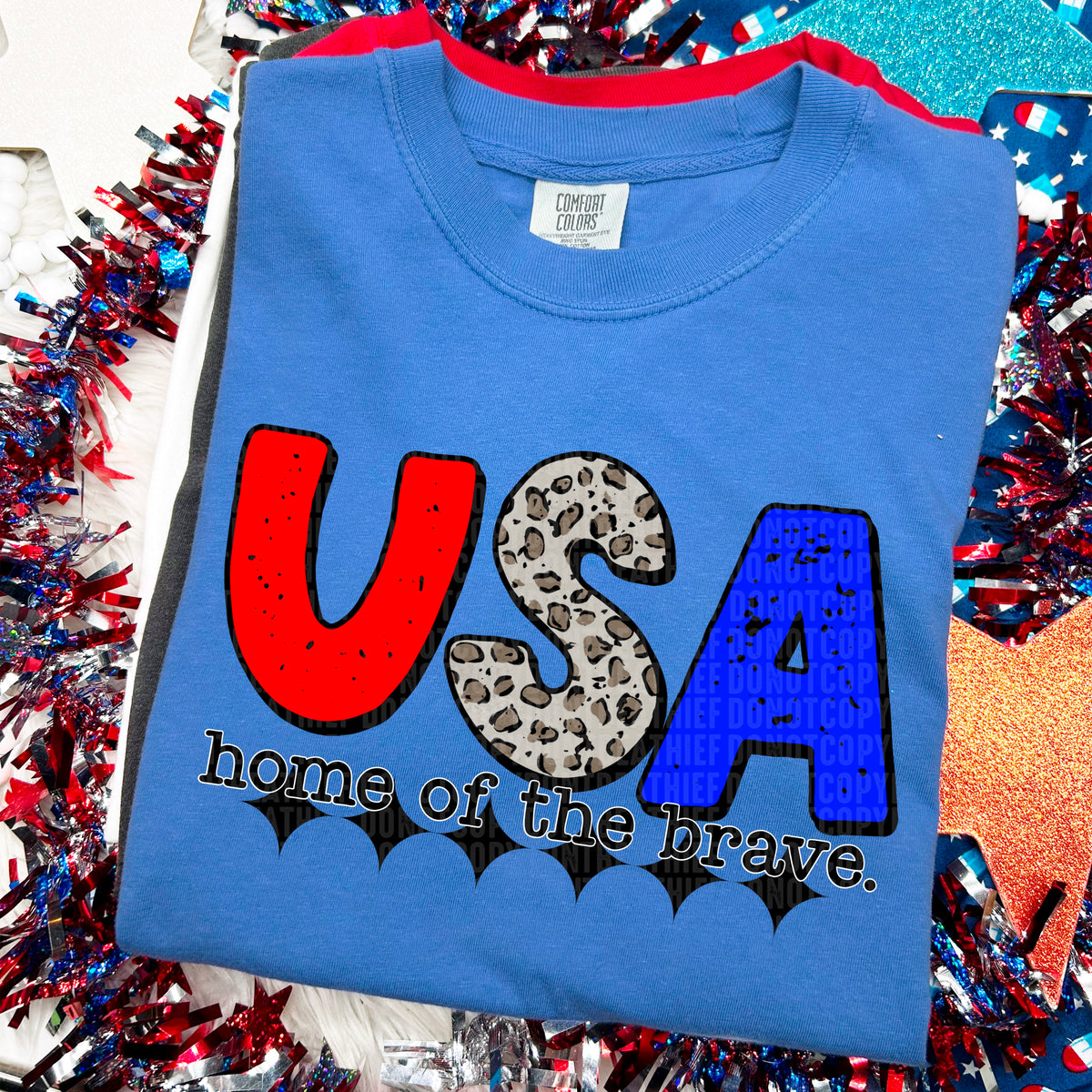 Usa leopard S 103706 DTF transfer