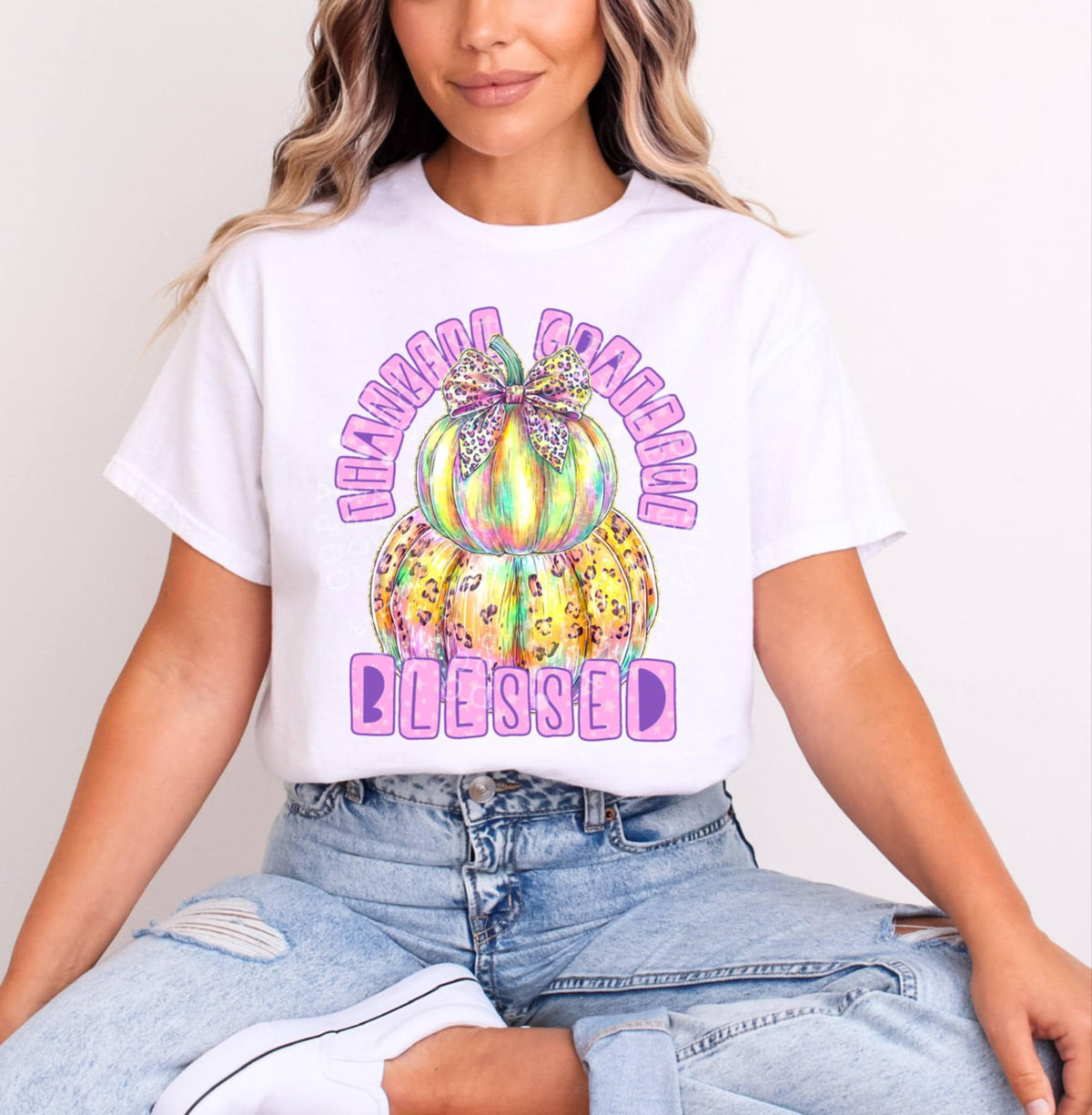 Thankful grateful blessed pumpkins 103128 DTF transfer