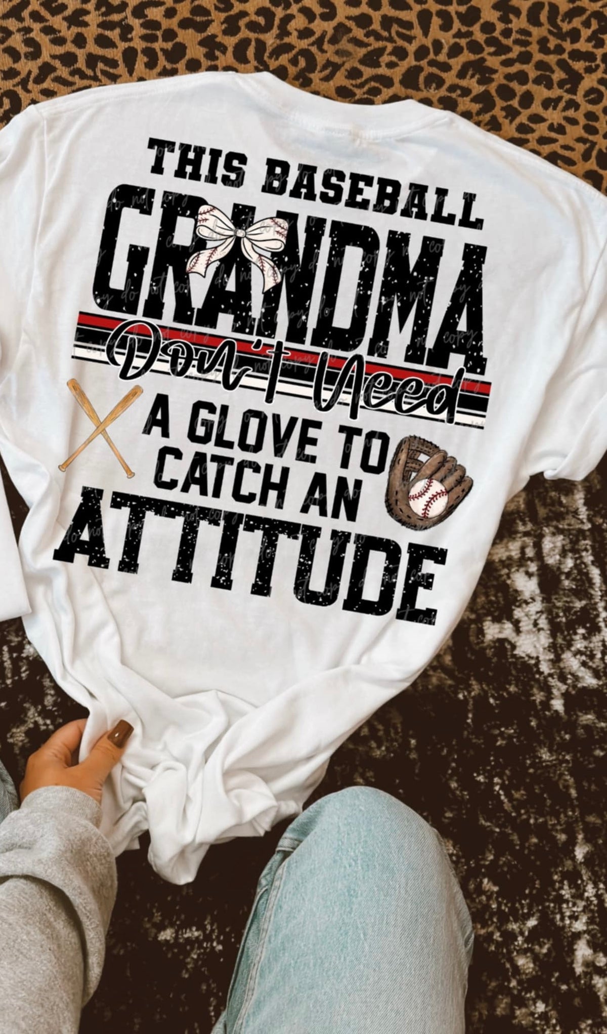 This baseball grandma don’t need a glove to catch an attitude BOW (VIRGO) 90557 DTF transfer