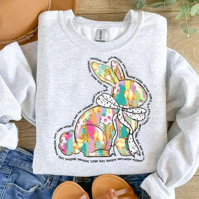 Easter words bunny 77658 DTF transfer
