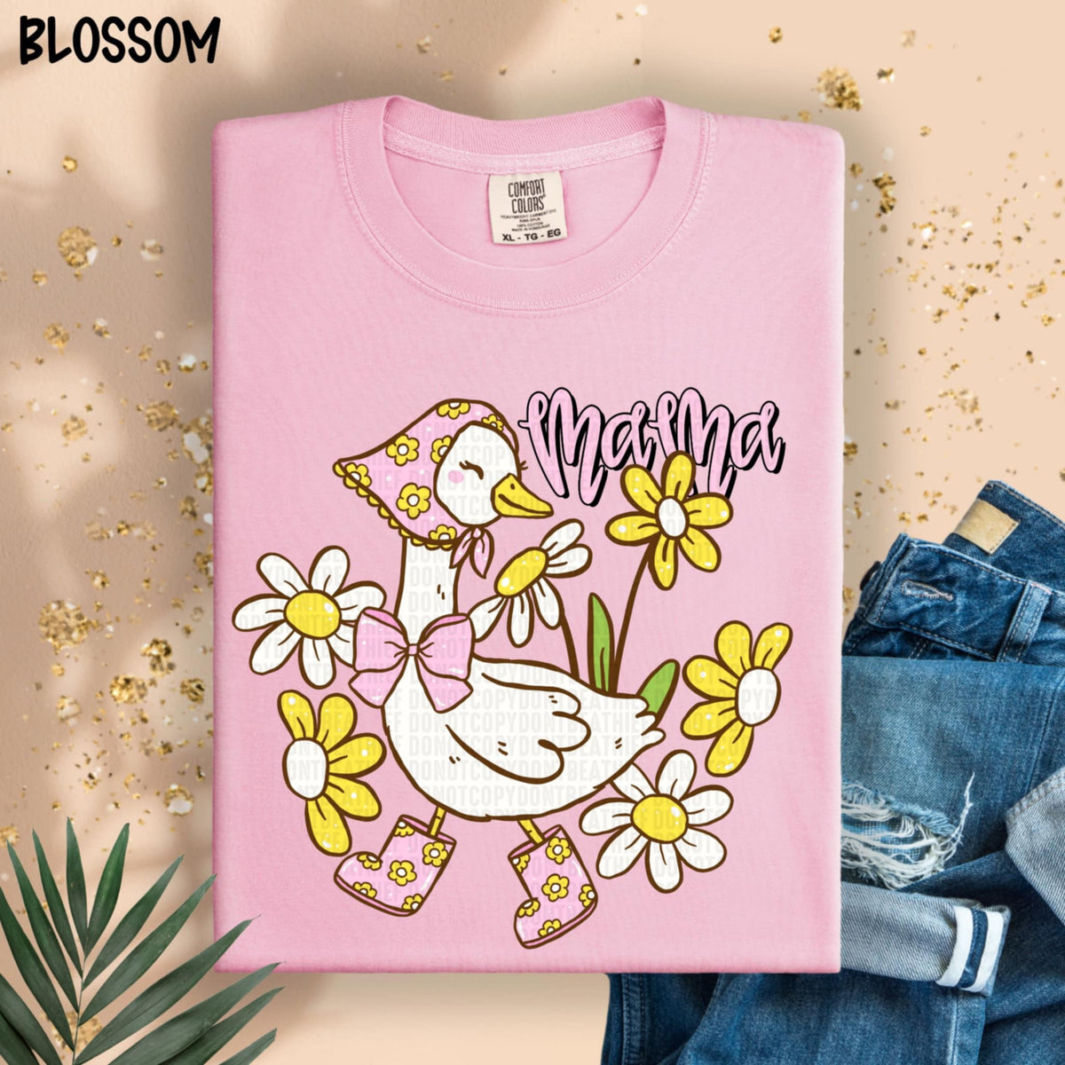 Mama goose pink font (SDD) 95655 DTF transfer