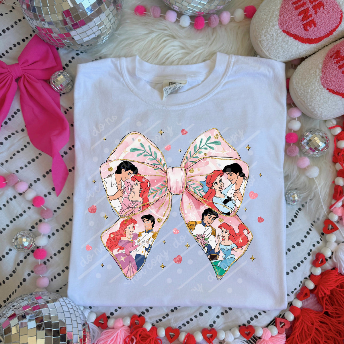 Pink Mermaid Bow sunday special DTF transfer