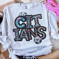 Citains rhinestone soccer (CITY) 77083 DTF transfer