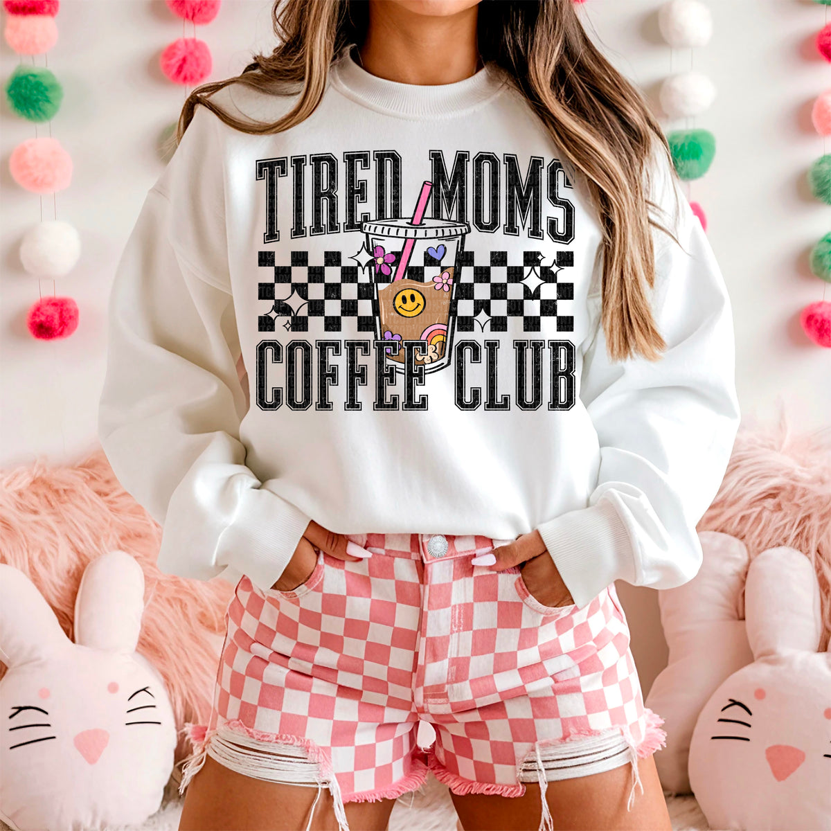 Tired moms coffee club 97588 DTF transfer