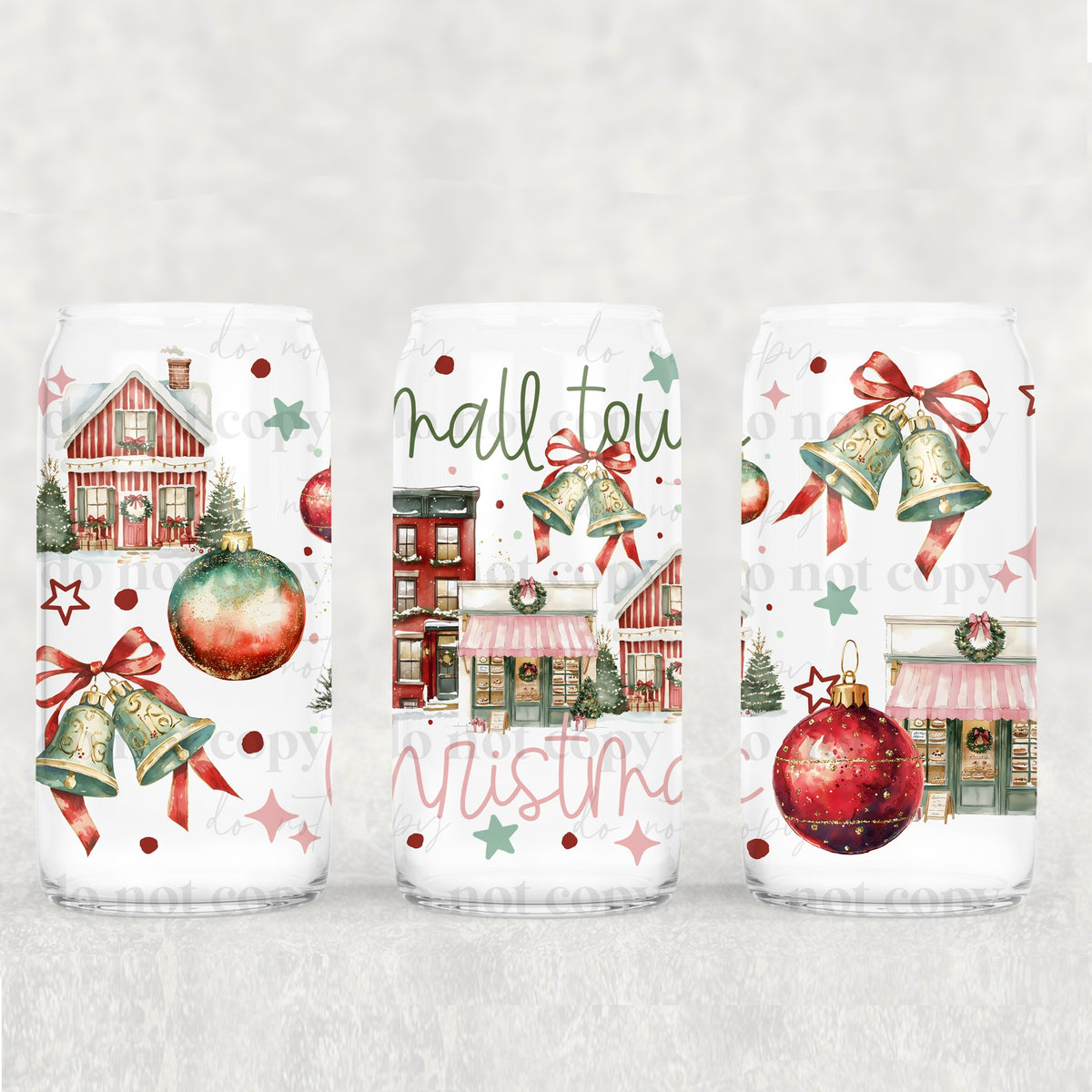 Small town Christmas (exclusive) UV DTF WRAP