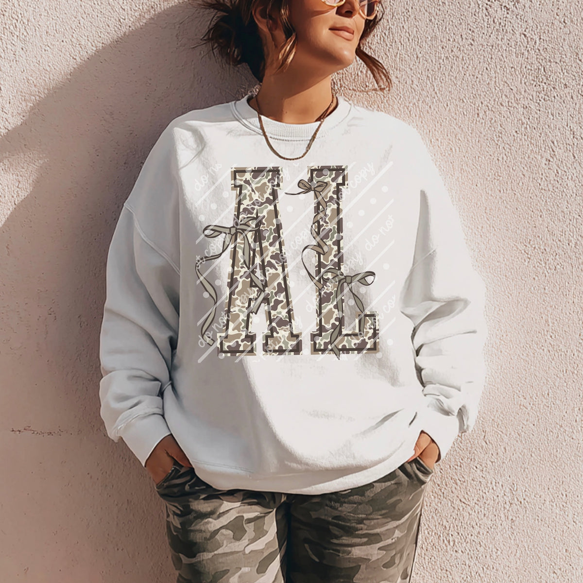 AL camo bow state (scarlow) DTF Transfer