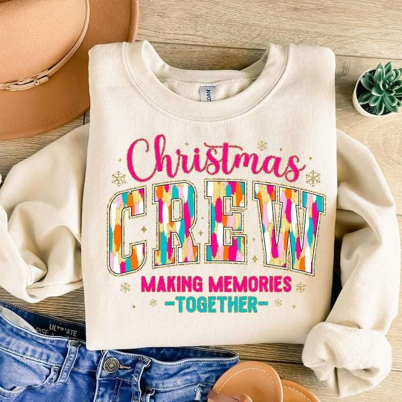 Christmas crew brushstroke 67925 DTF transfer
