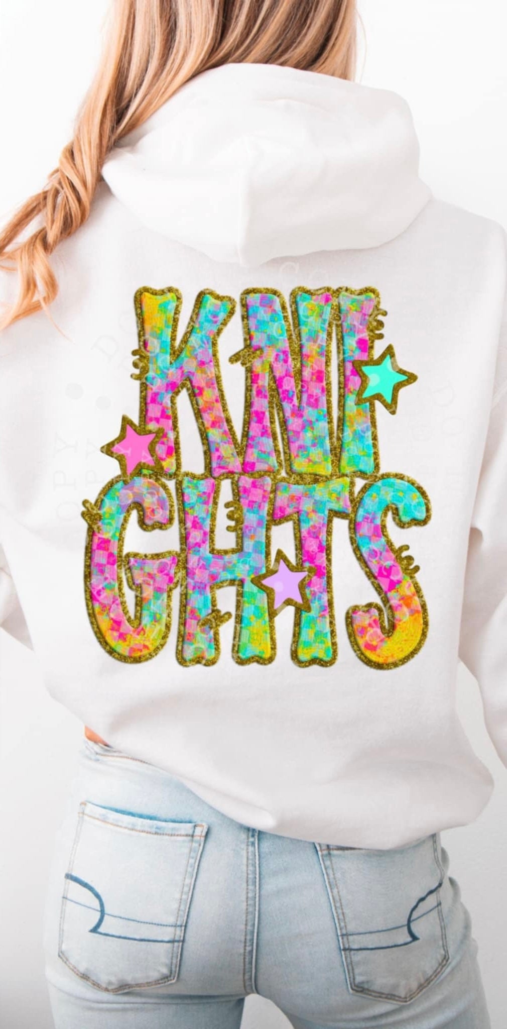 Knights colorful checkered (C’s) 91513 DTF transfer