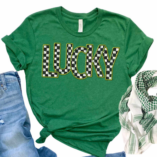 Lucky checkered filled (CITY) 85103 DTF transfer