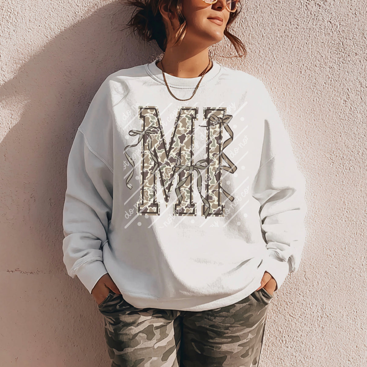 MI camo bow state (scarlow) DTF Transfer