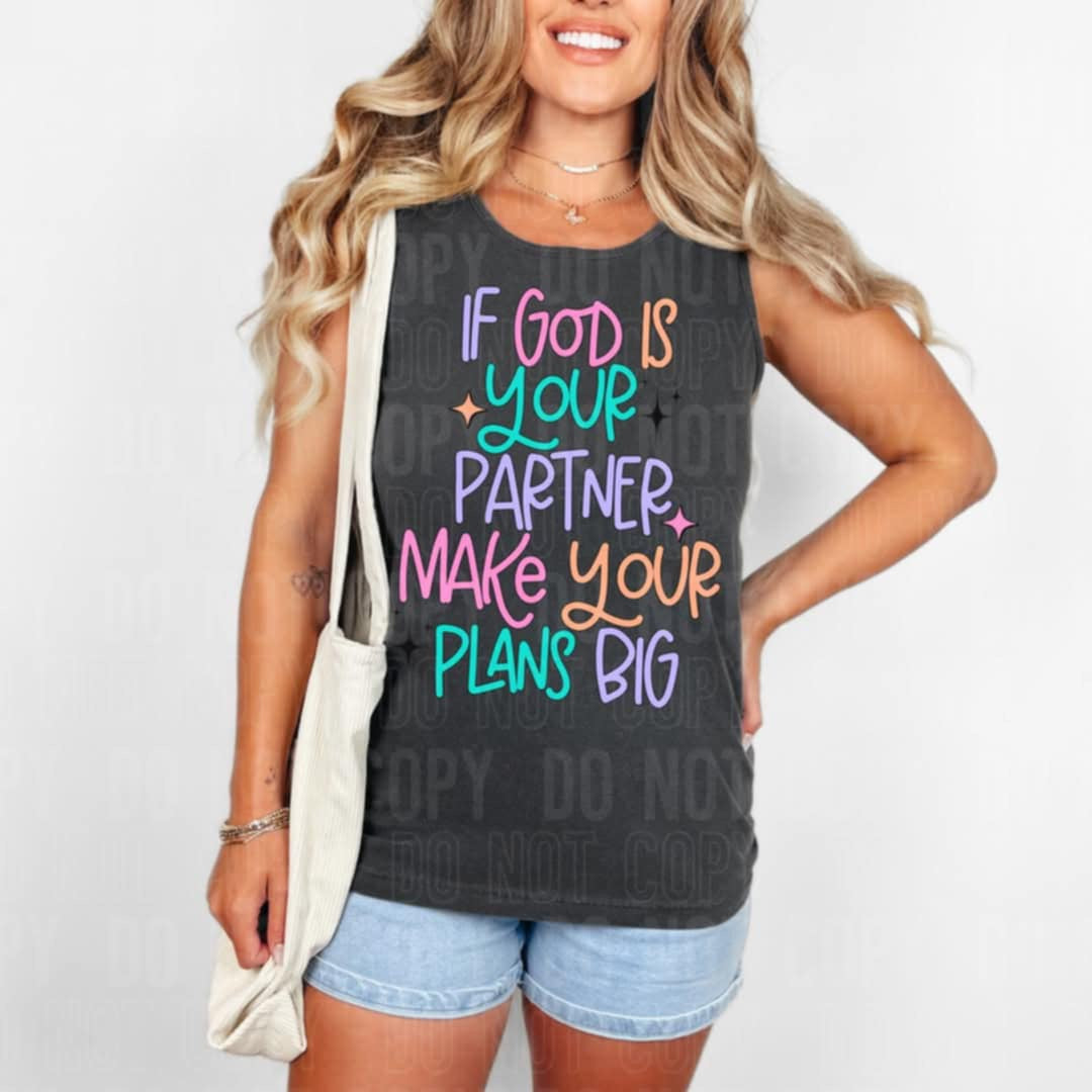 If god is your parent make your plans big 106372 DTF transfer