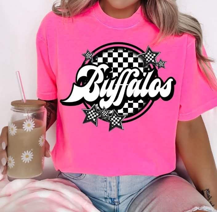 Buffalos checkered circle (S&G) 82361 DTF transfer