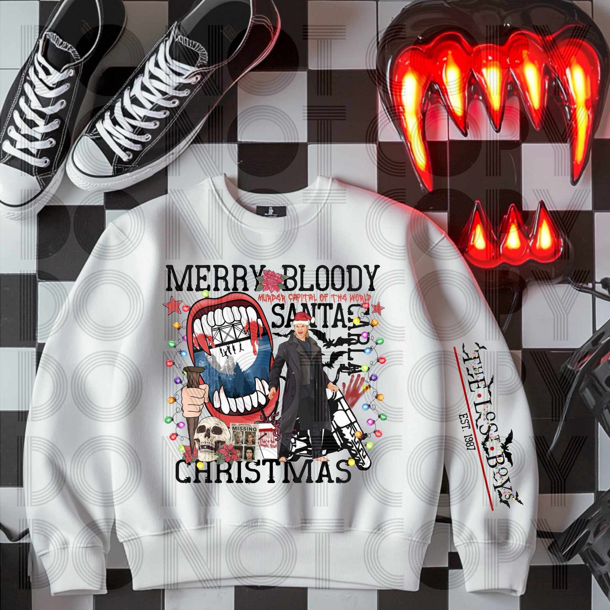 Merry bloody Christmas FRONT ONLY 67732 DTF transfer