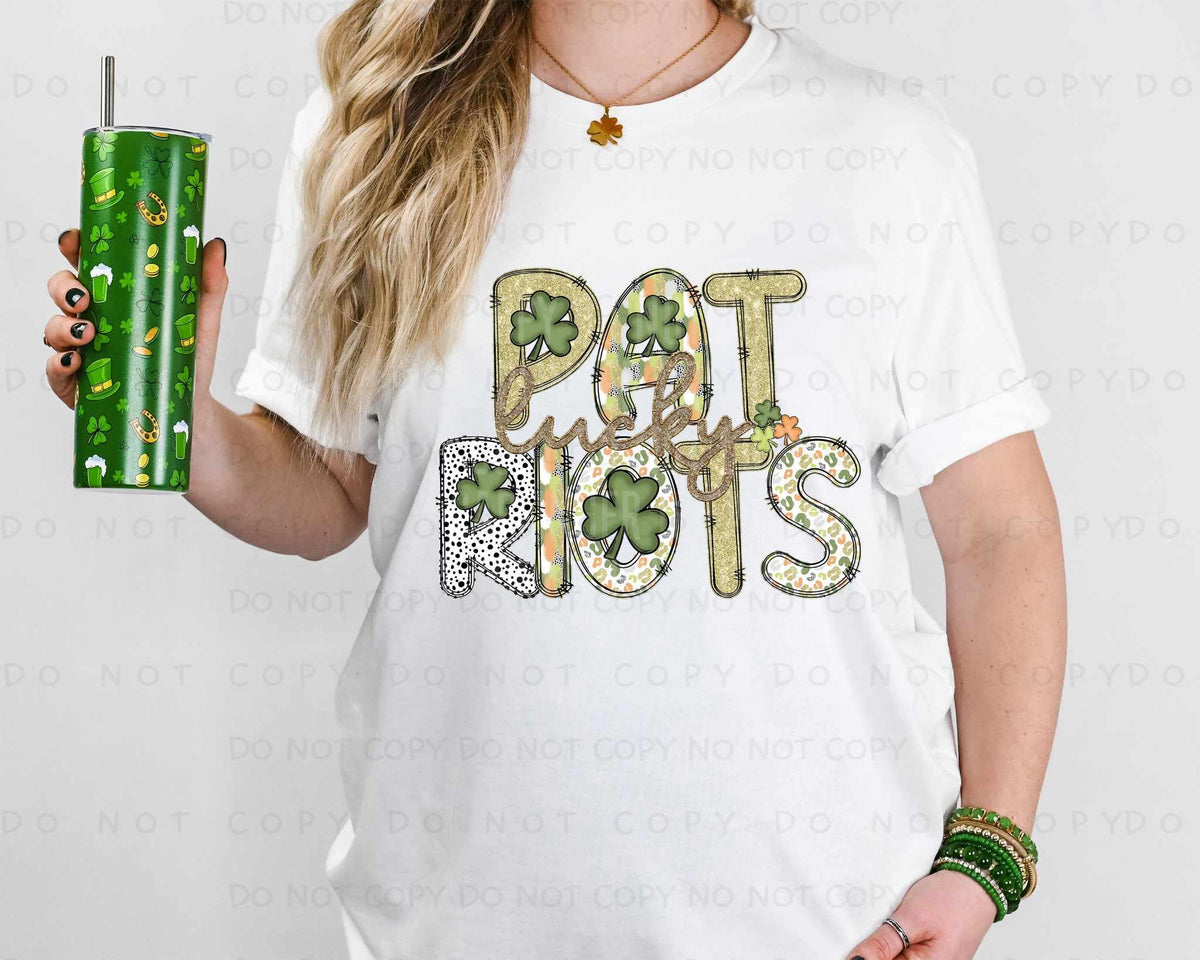 Lucky patriots st Patrick patterns (caplinger) 82500 DTF transfer
