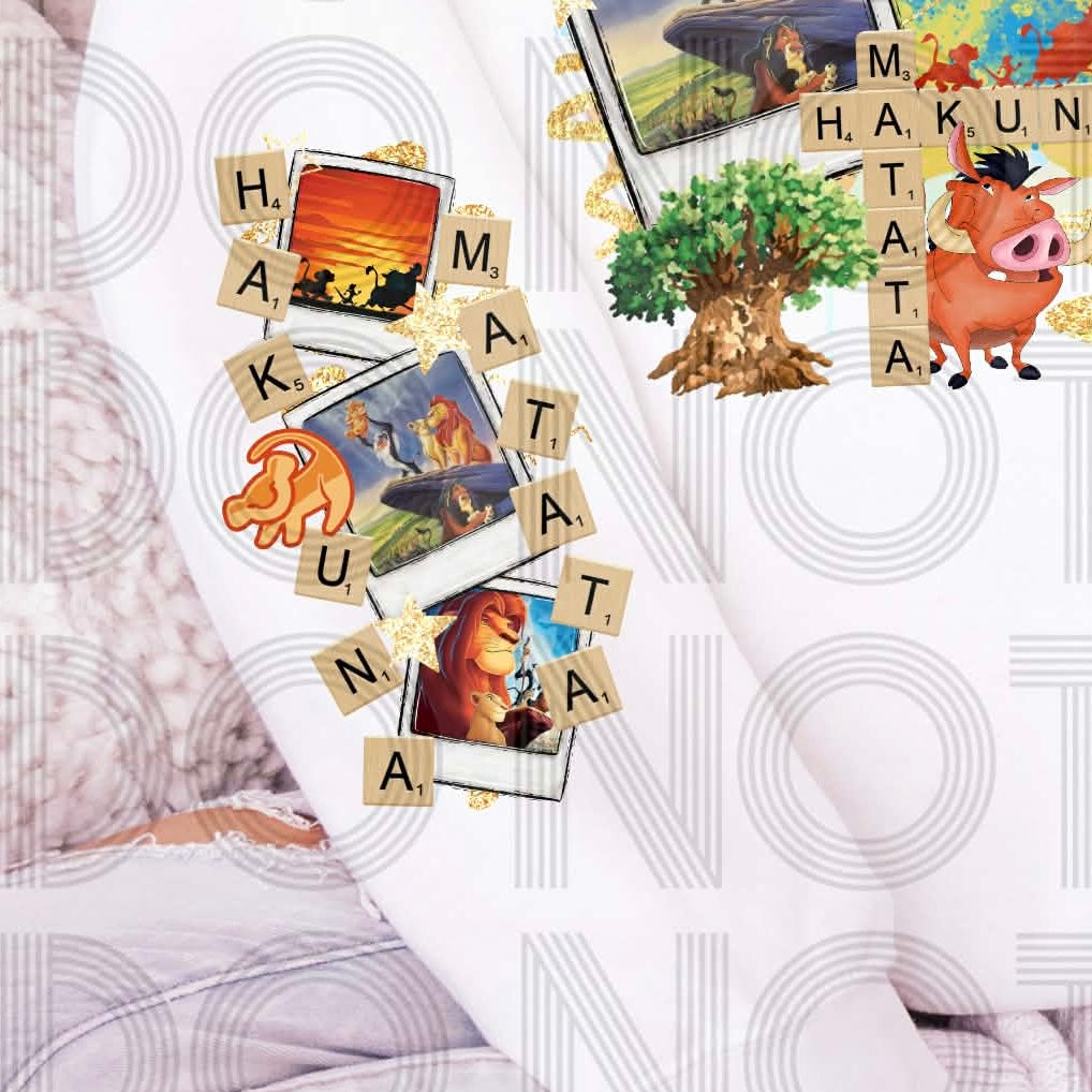 Lion letter blocks (SET OF TWO SLEEVES) (renewed) DTF transfer