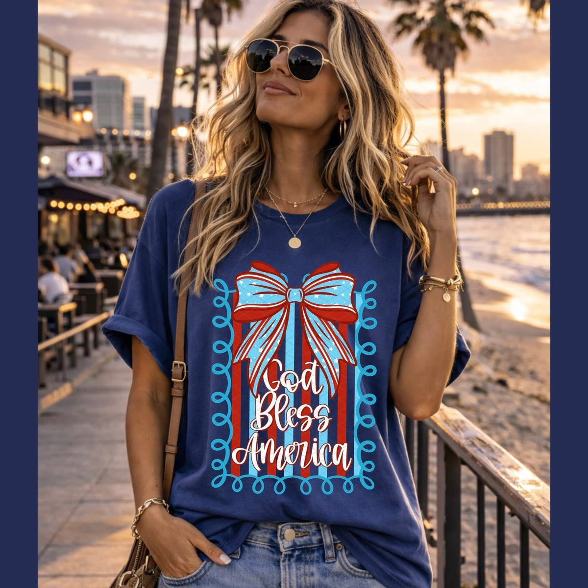 God bless America bow (SDD) DTF Transfer