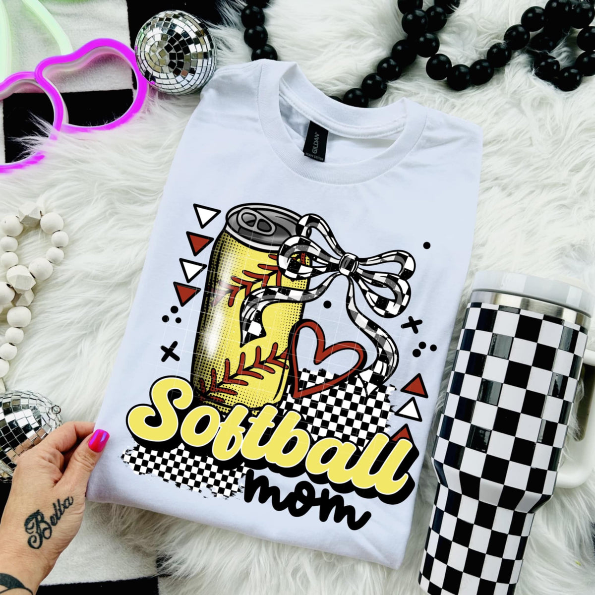 Softball mom energy drink (CSC) 97724 DTF transfer